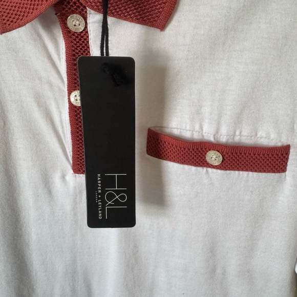 White and Red Polo Shirt with Modern Fit Size M - Picture 10 of 10